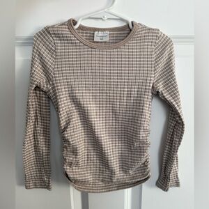 Abercrombie Kids Beige Striped Long Sleeve Shirt